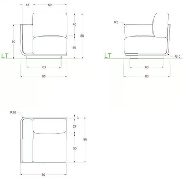 AIR - Corner armchair with fire retardant padding by Viscio Urban Design - view 3